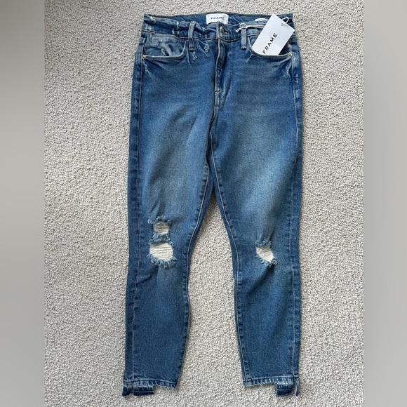 NWT FRAME Le High Skinny Crop jeans - Picture 2 of 8